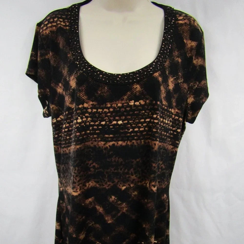 Women's | Liz Claiborne | Large | Top | Snakeskin Pattern - Picture 1 of 5